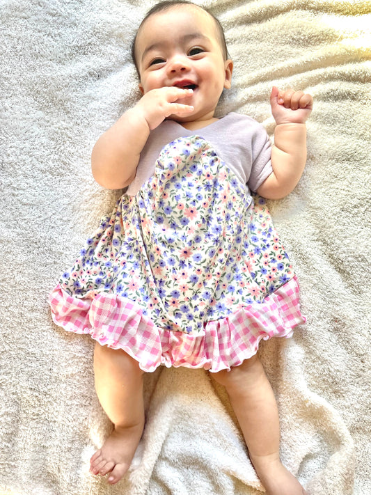 6/9 floral v dress